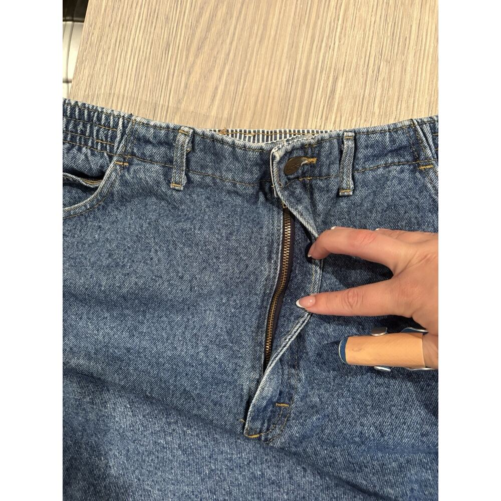 Vintage 90s Lee Women’s High Rise Denim Shorts 20W Made USA Blue Jean - Picture 6 of 10
